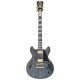 D'Angelico Excel Mini DC Semi Hollowbody in Ebony Black Dog