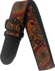 Custom JK258-1 Orange/Brown Floral Guitar Strap