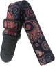 Custom JK258-2 Navy Blue/Red Floral Guitar Strap