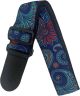 Custom JK258-3 Blue/Orange Floral Guitar Strap