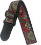 Custom JK258-7 Red/Beige Floral Guitar Strap