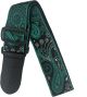 Custom JK258-9 Teal/Black/White Floral Guitar Strap