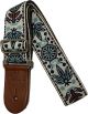 Custom GT04 Leaf Blue/White/Brown Guitar & Bass Strap