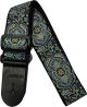 Custom JK258-6 Blue/Gold Floral Guitar Strap