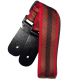 Custom UK3 Nylon Ukulele Strap in Red and Brown Stripe