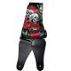 Ocar WT060 Polyester Guitar Strap Skulls and Roses