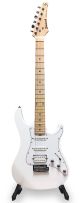 Samick NSST-100H electric guitar in white