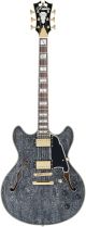 D'Angelico Excel DC Semi-hollowbody Electric Guitar - Black Dog with Stopbar Tailpiece