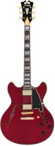 D'angelico Excel DC Semi-Hollow Electric Guitar - Transparent Cherry with Stopbar Tailpiece