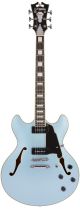 D'angelico Premier DC P90s in Metallic Iced Blue