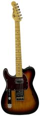 G&L Tribute ASAT Classic Bluesboy Semi-Hollow Lefty 3-Tone Sunburst Maple Neck